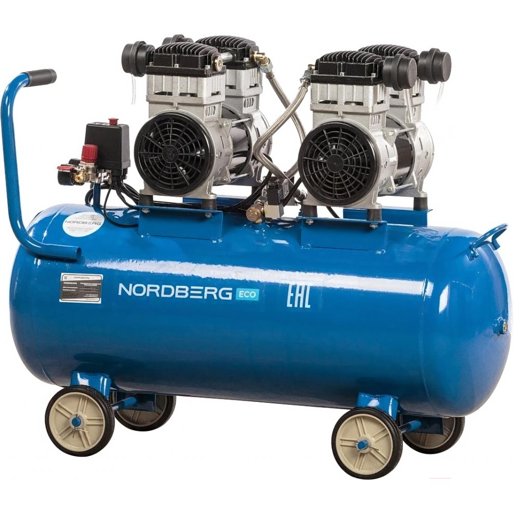 Компрессор поршневой безмасляный, объем 100 л NORDBERG ECO NCEO100/400