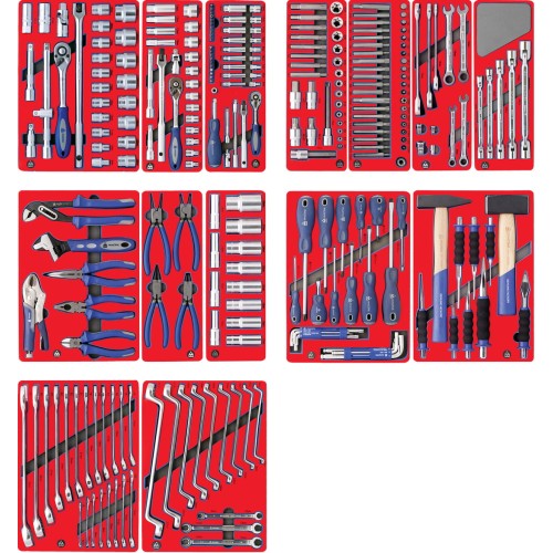 Набор инструментов "ЛИДЕР" для тележки, 14 ложементов, 270 предметов МАСТАК 5-00270