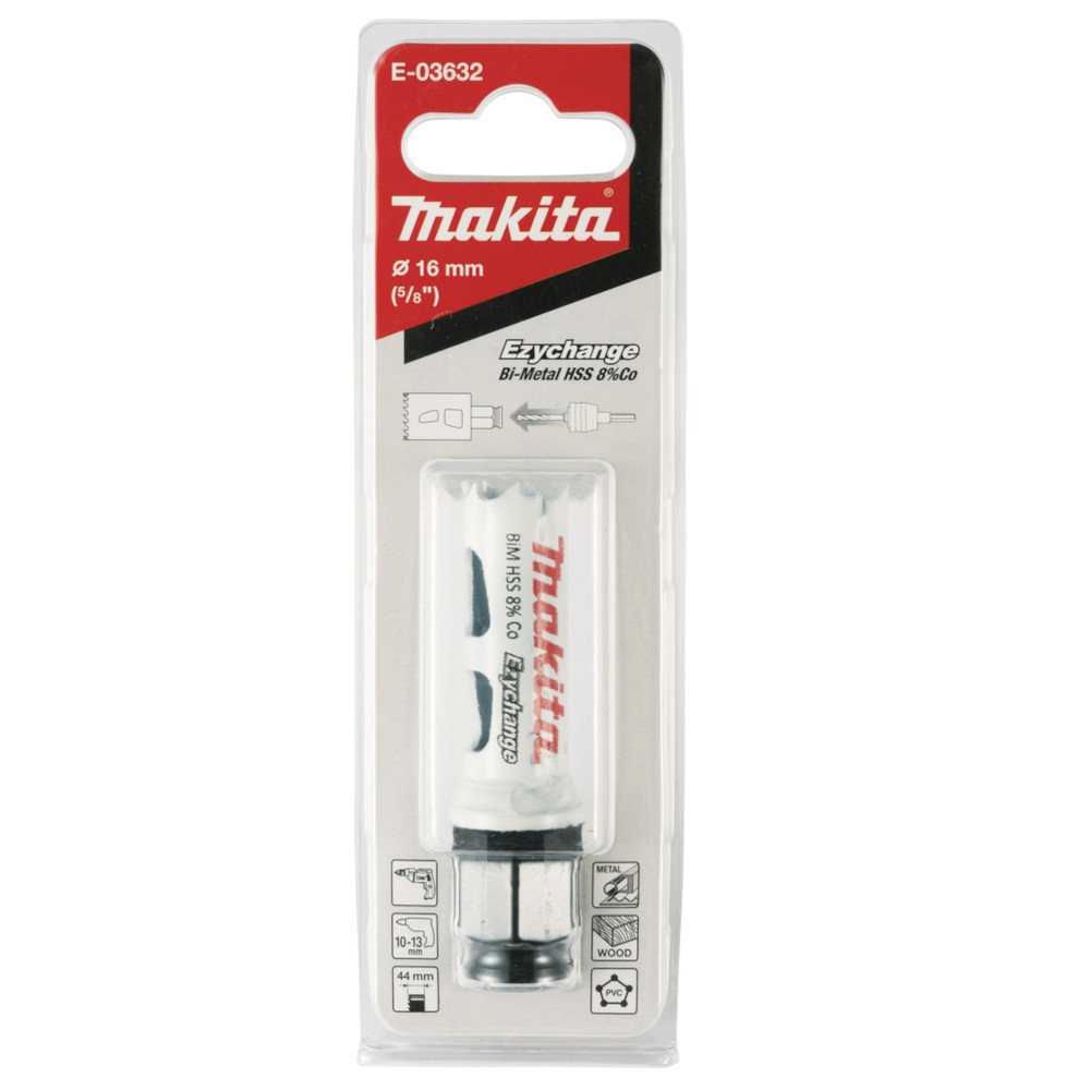 Коронка Makita Ezychange 16мм биметаллическая (E-03632)