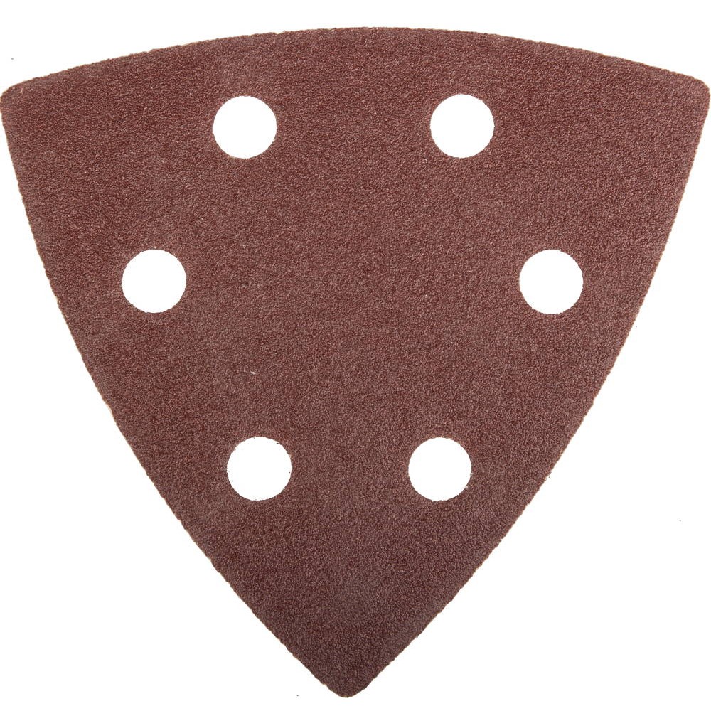Треугольник шлифовальный ЗУБР _Мастер_ универсальный на велкро основе, 6 отверстий, Р120, 93х93х93мм, 5шт