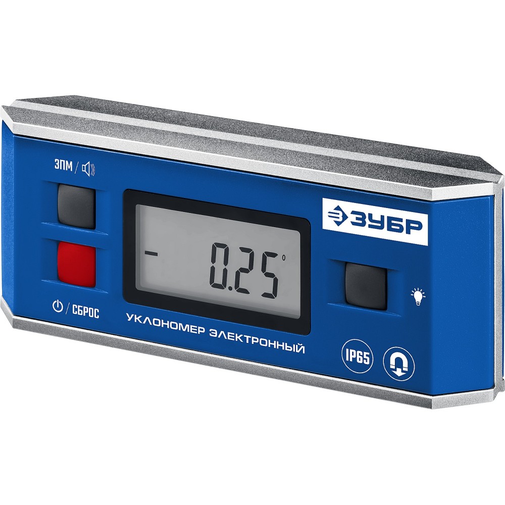 ЗУБР МИНИ, 0 - 90°, ±0.05°, электронный уровень-уклономер, Профессионал (34745)
