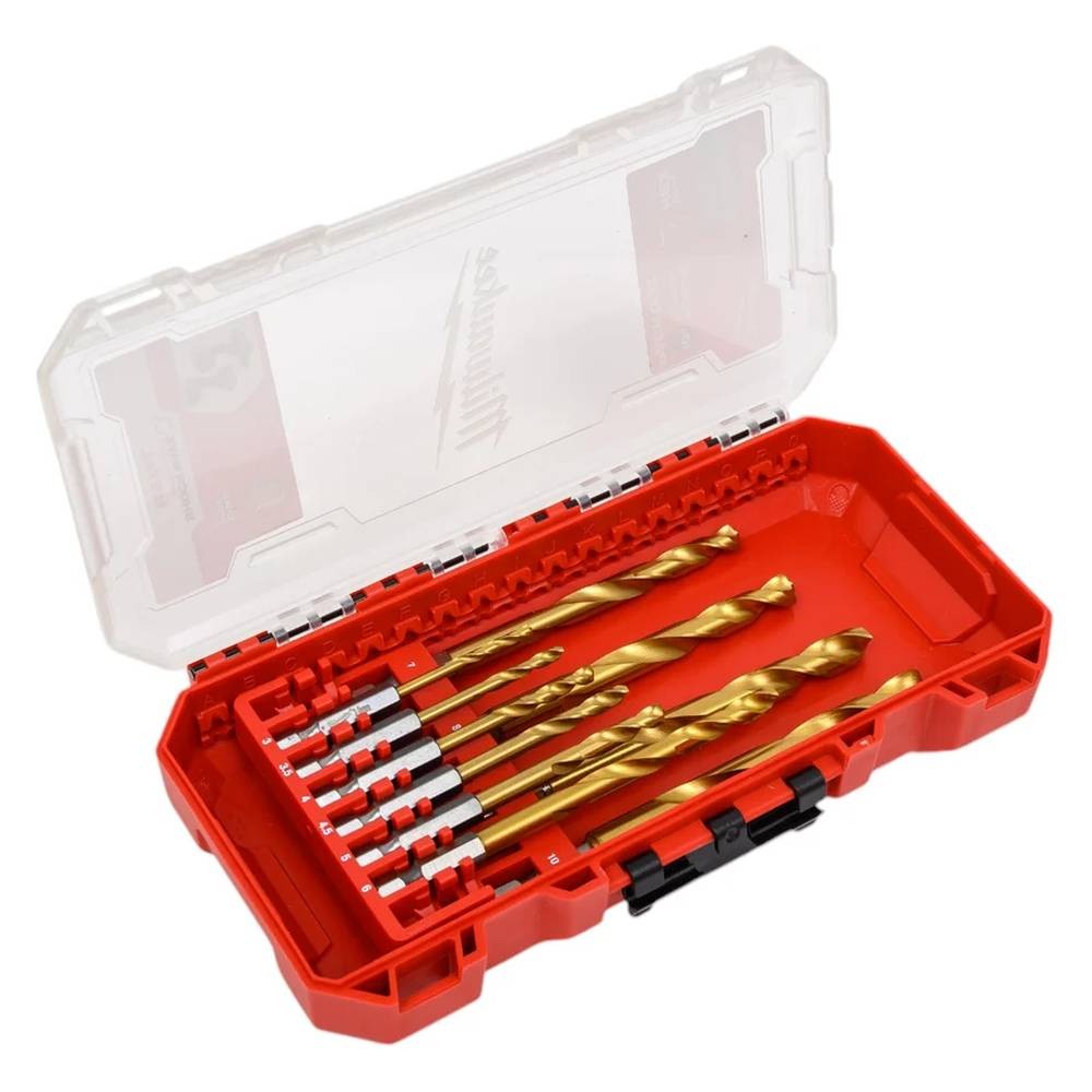Набор сверл по металлу Milwaukee RedHEX HSS-TiN GEN II 3-10мм 10шт