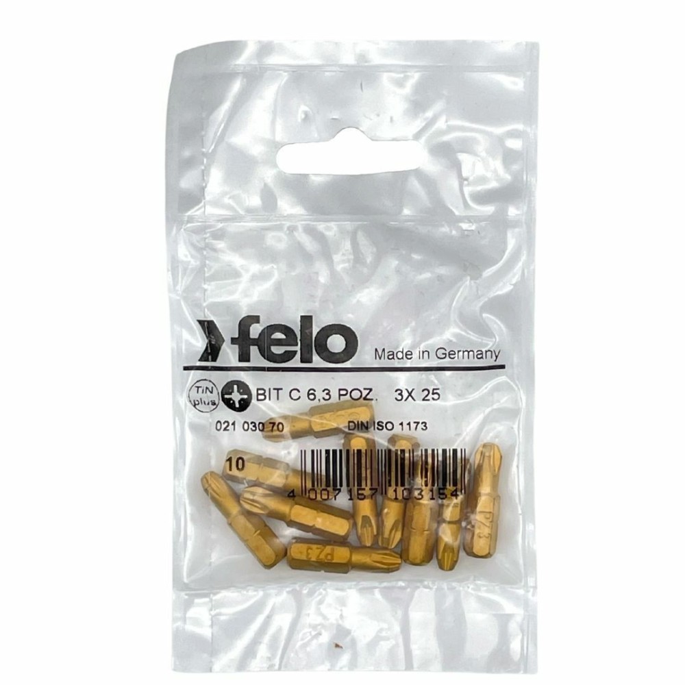 Felo Бита крестовая серия TiN PZ 3X25, 10 шт 02103070