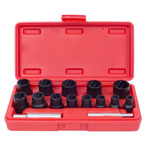 Набор торцевых головок для поврежденных гаек и болтов, 8-21 мм, кейс, 15 предметов МАСТАК 109-30015C