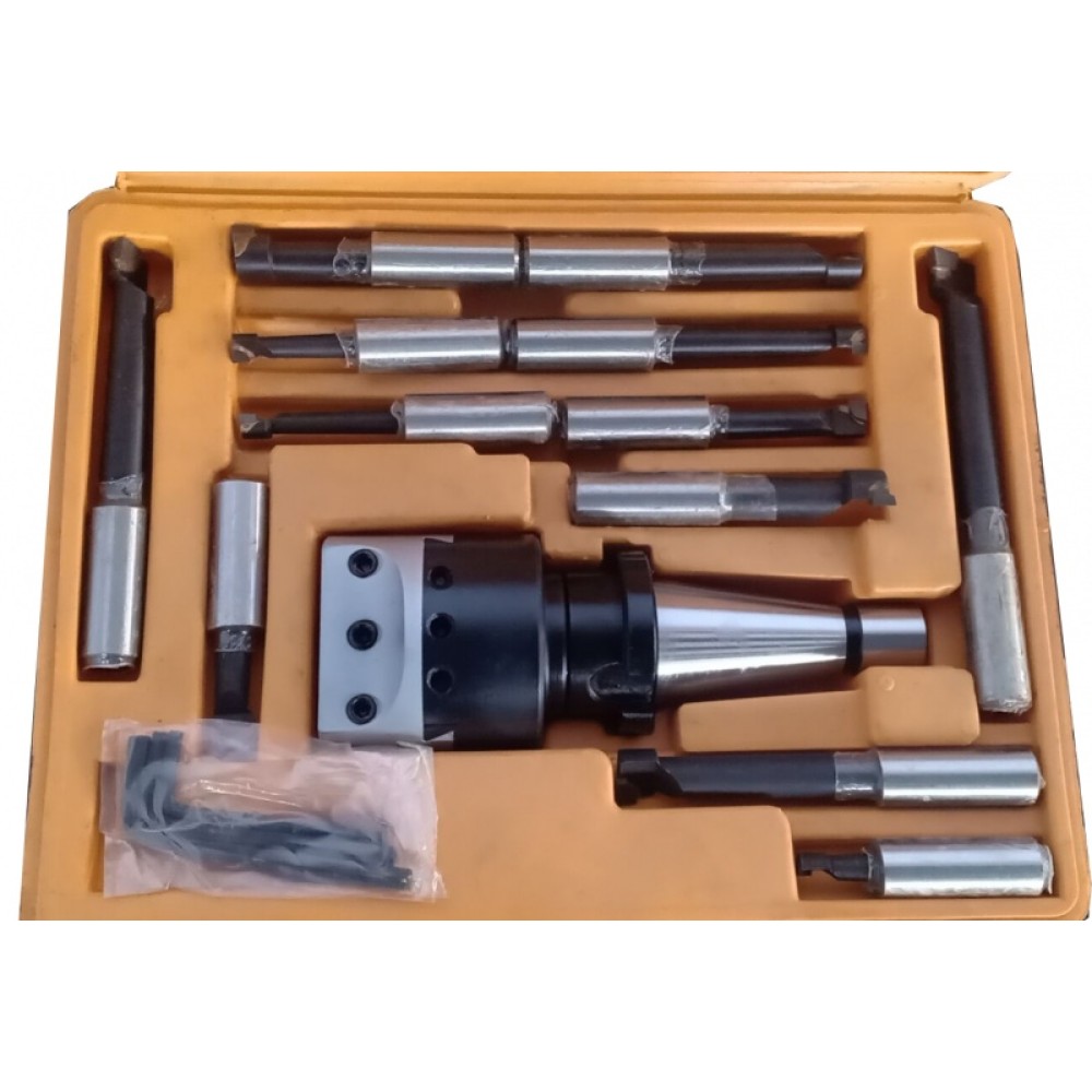 Расточная головка(с набором расточных резцов из 12 шт.) конус ISO40