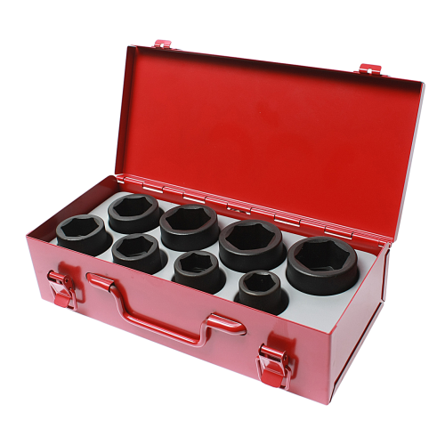 Набор головок торцевых 3/4" 6-ти гранных 21-38мм ударных 8 предметов в кейсе JTC