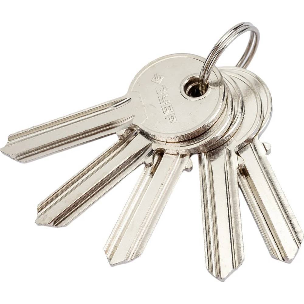 Заготовка ключа ЗУБР для цилиндровых механизмов английский тип 5 шт (52195)