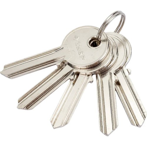 Заготовка ключа ЗУБР для цилиндровых механизмов английский тип 5 шт (52195)