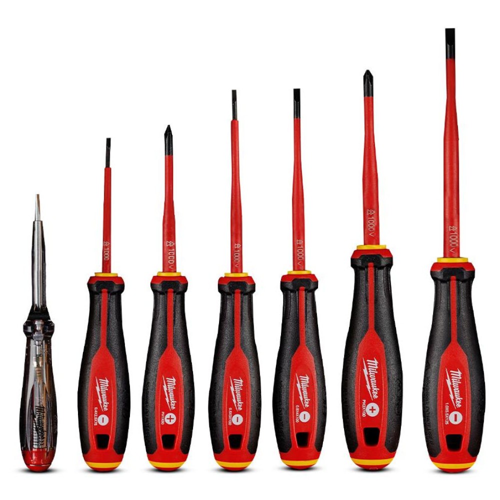 Набор отверток Milwaukee VDE SL/PH + тестер напряжения 7шт (739)