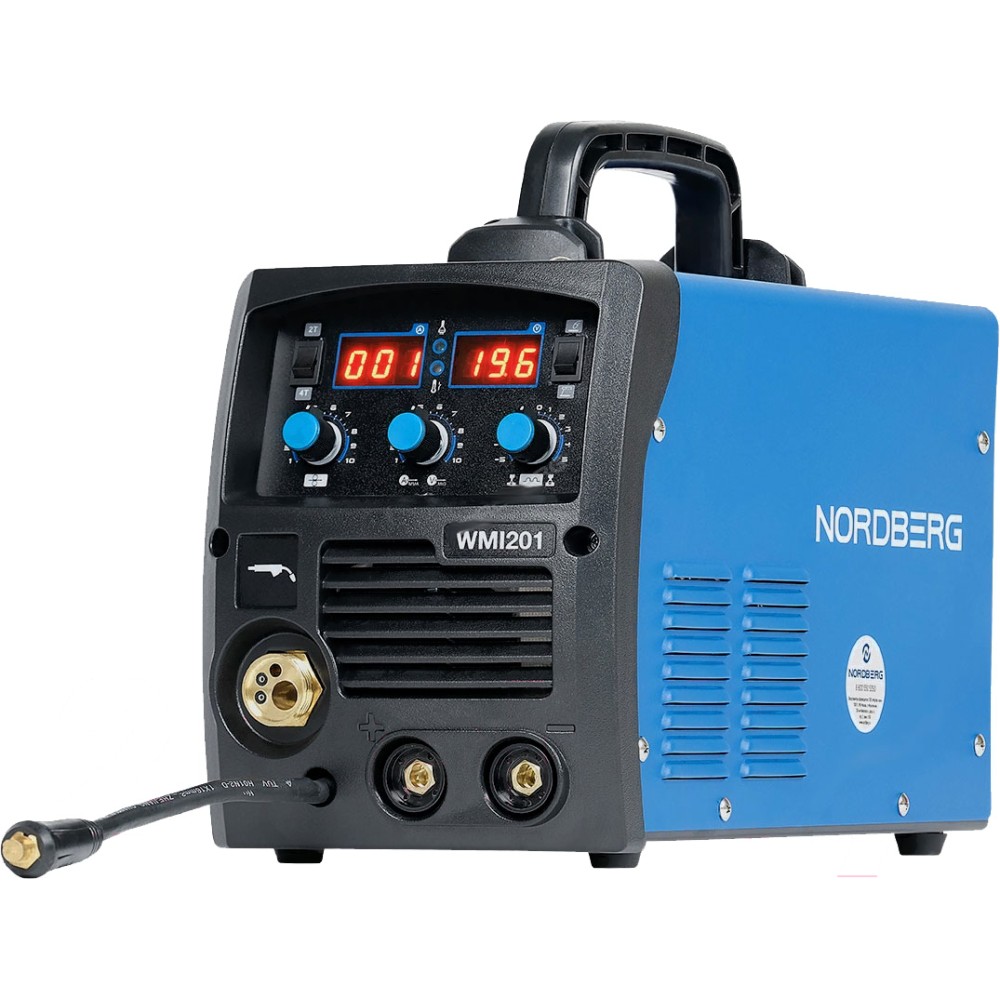 Аппарат сварочный инверторный MIG+MMA, 220 В NORDBERG WMI201