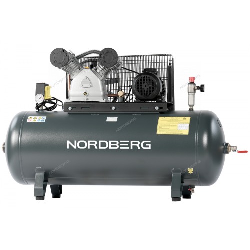 Компрессор поршневой с ременной передачей 380В, ресив. 270л, 690л/мин NORDBERG NCP300/690