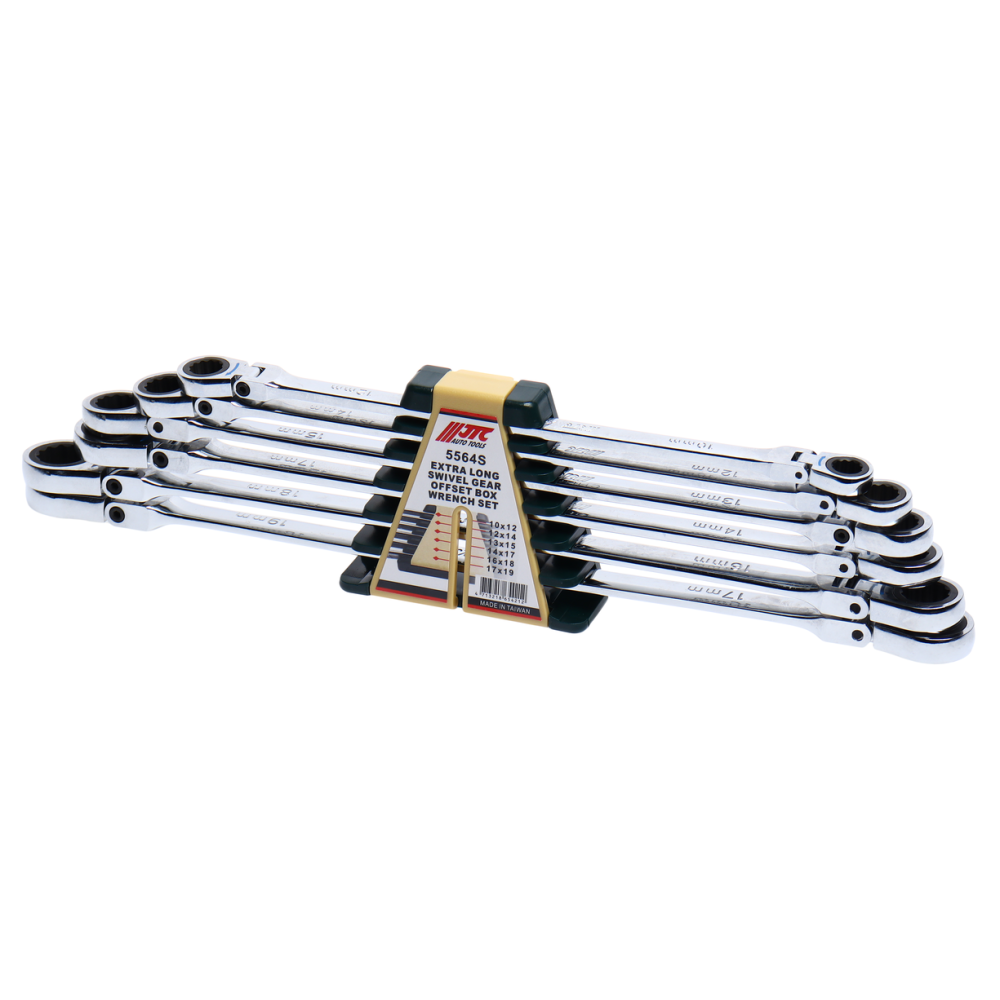 Набор ключей накидных трещоточных удлиненных JTC