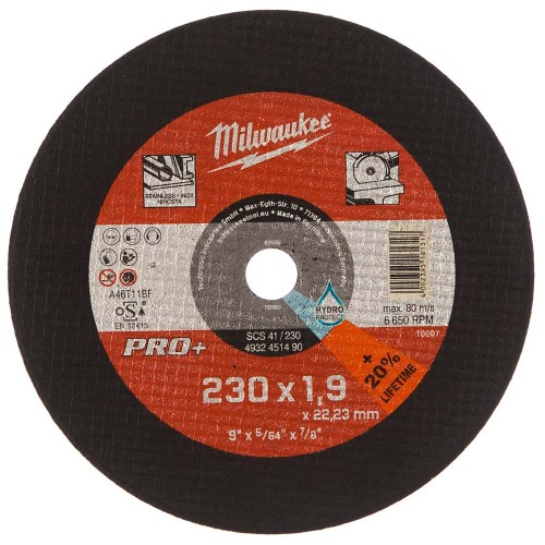 Круг отрезной по металлу Milwaukee 230x1.9x22.2мм (490)