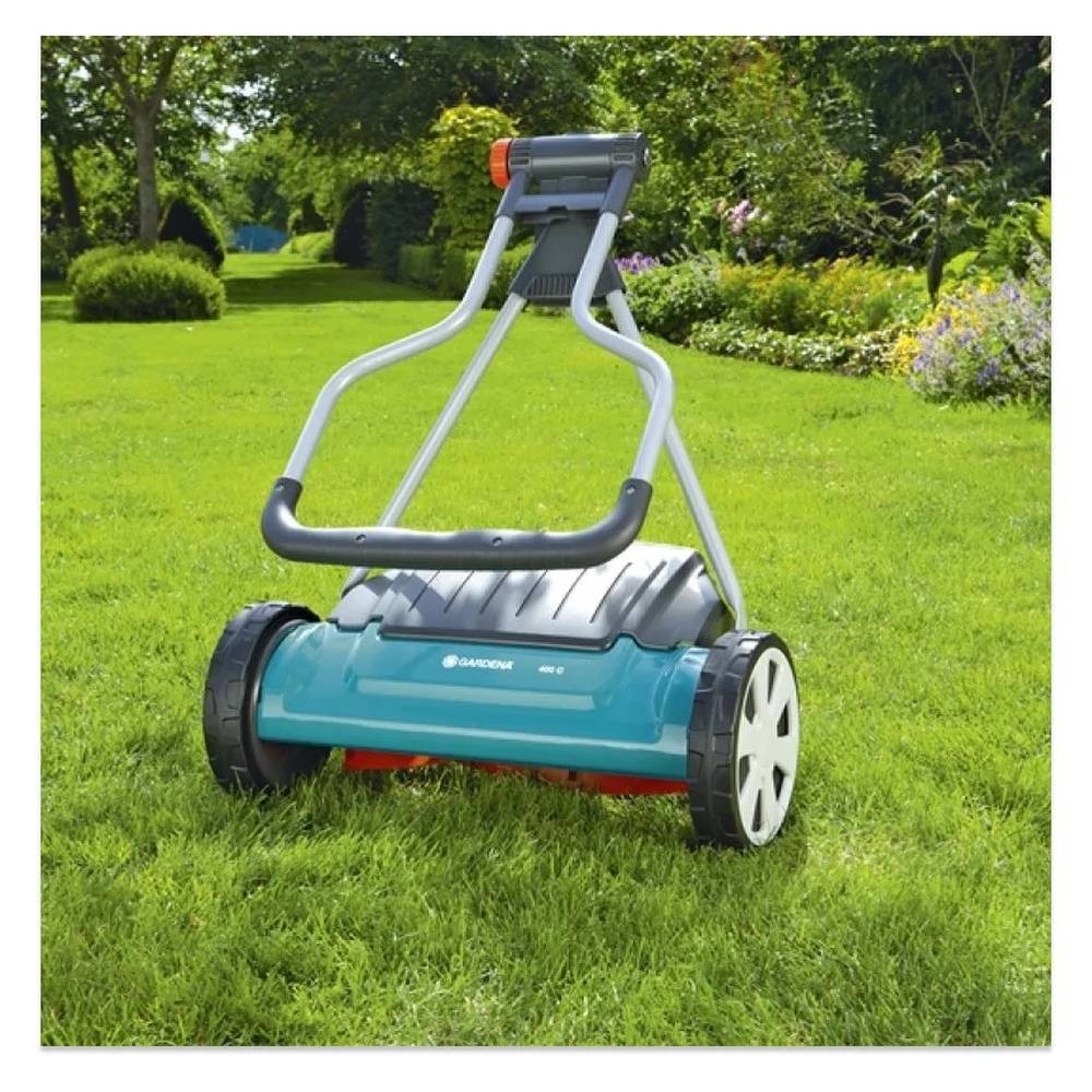 Механическая газонокосилка Gardena 400C Comfort барабанная