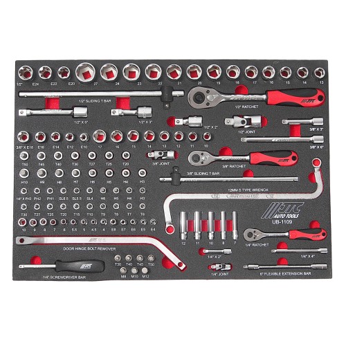 Набор инструментов 109 предметов слесарно-монтажный в ложементе JTC