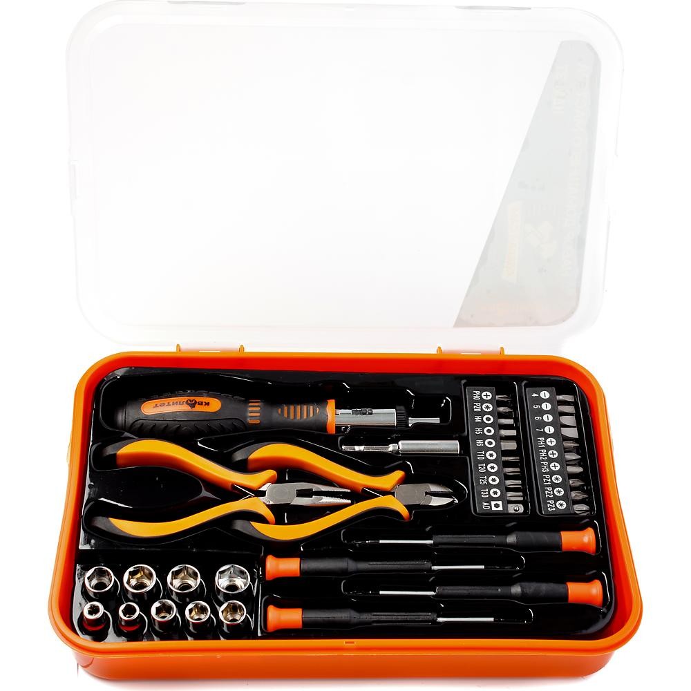 Набор домашнего мастера "Сделай сам" Квалитет 37 предметов (пластиковый футляр)