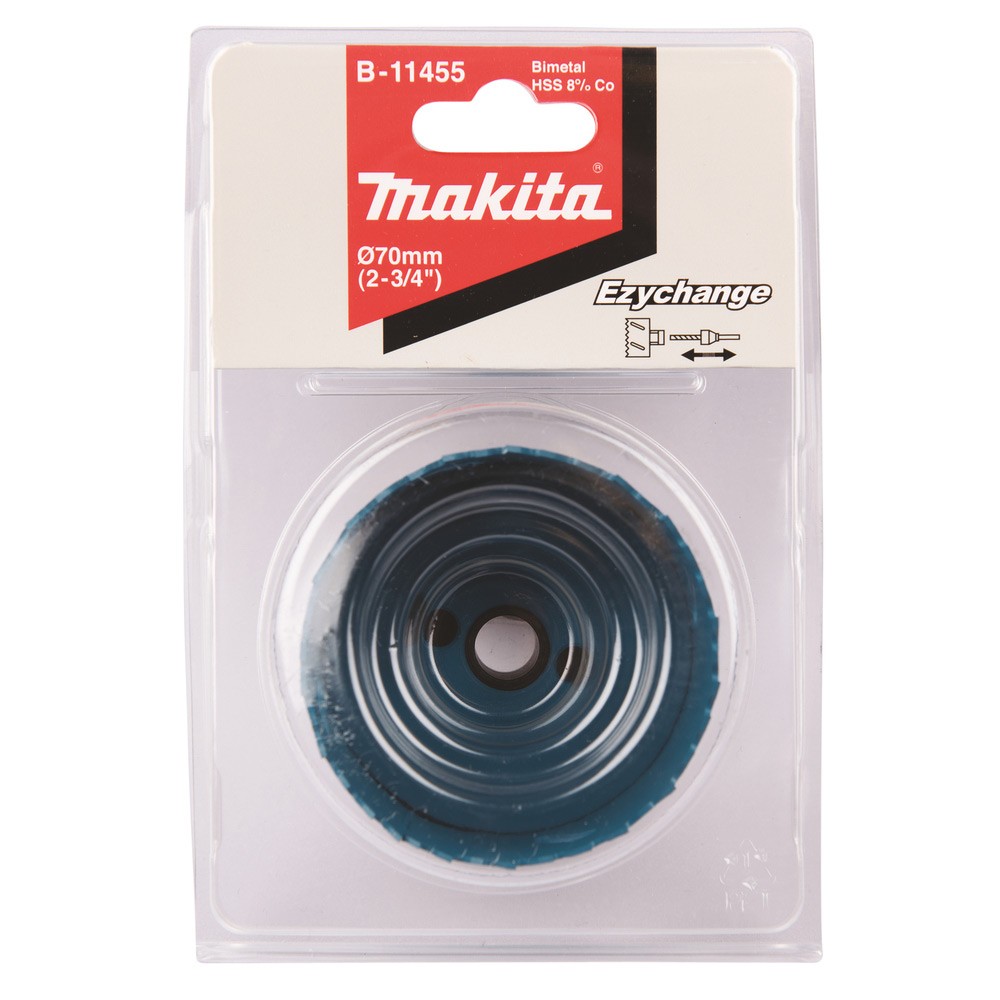 Коронка Makita Ezychange 70мм биметаллическая (B-11455)