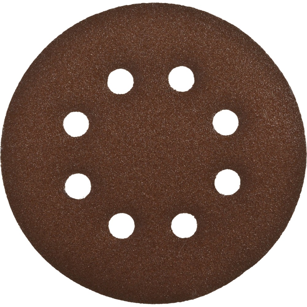 Круг шлифовальный ЗУБР _СТАНДАРТ_ из абразивной бумаги на велкро основе, 8 отв., Р120, 125мм, 5шт