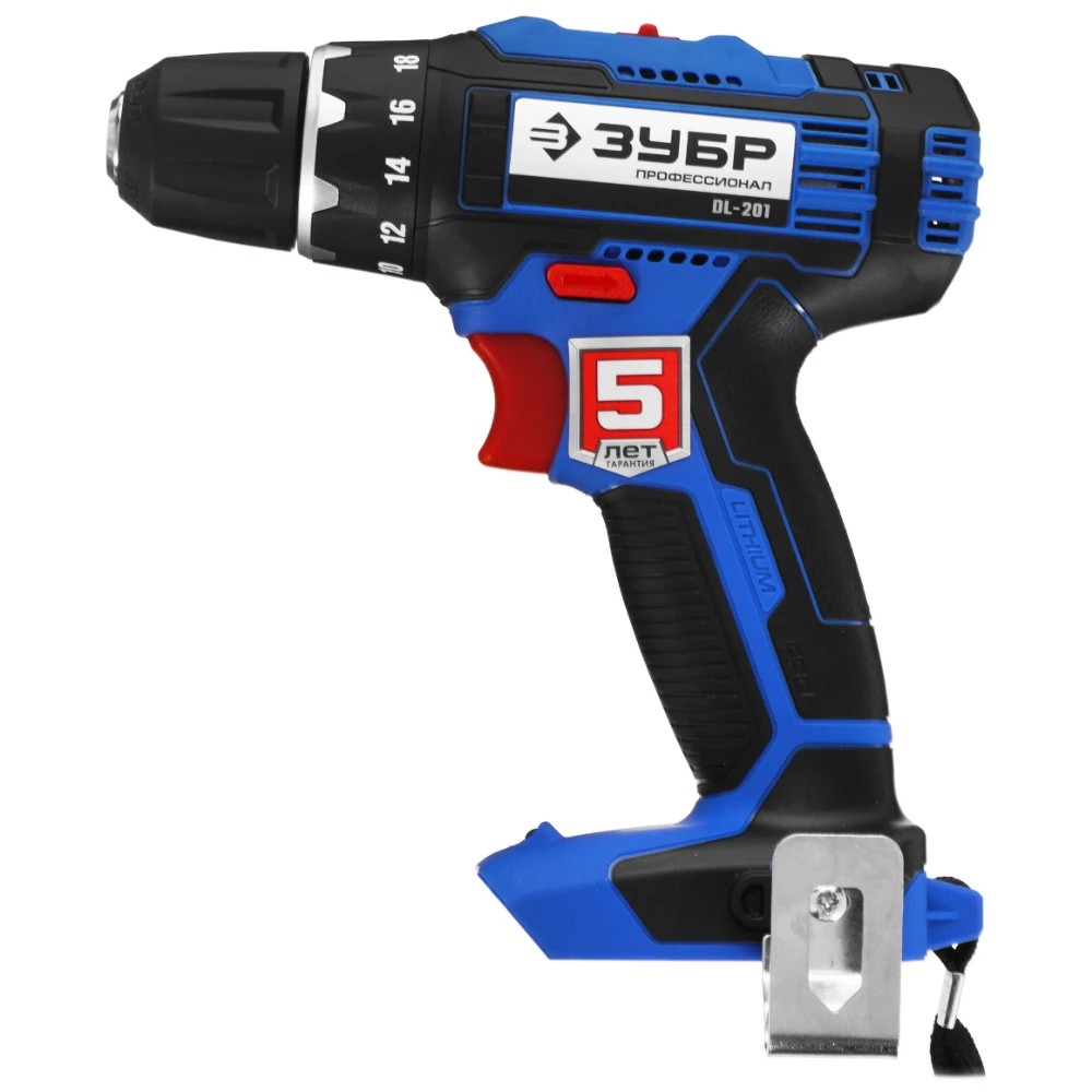 Аккумуляторная дрель-шуруповерт ЗУБР Профессионал DL-201 (без акк, без з/у)