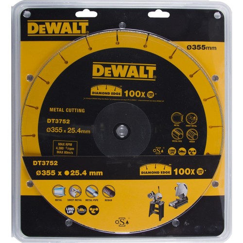Круг алмазный по металлу DeWalt DT3752 355х25.4мм