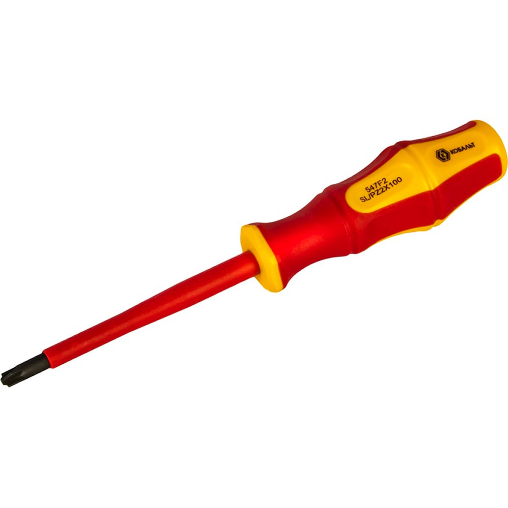 Отвертка диэлектрическая Кобальт Ultra Grip FL/PZ2х100мм 799-734