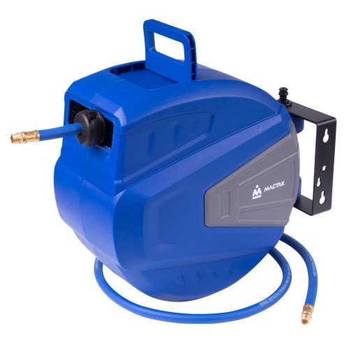 Шланг пневматический 10х15 мм, 20 м, на автоматической катушке, полиуретановый, резьба 1/4" МАСТАК 6