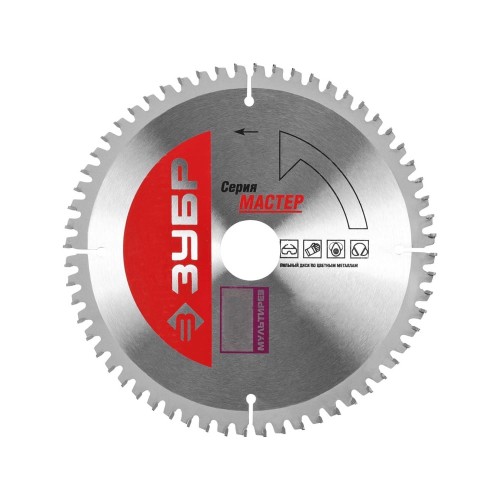 ЗУБР Универсальный рез, 190 x 30/20 мм, 60Т, пильный диск по алюминию (36916-190-30-60)