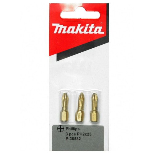 Бита Makita PH2x25мм 3шт (P-38582)