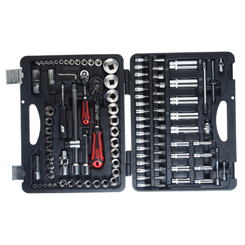 Набор головок торцевых и вставок 1/4" & 1/2" 6-гранных (в кейсе) 110 предметов JTC /1/3