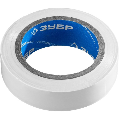 ЗУБР ЭЛЕКТРИК-10, 15 мм х 10 м, 6 000 В, белая, не поддерживает горение, изолента ПВХ, Профессионал (1233-8)
