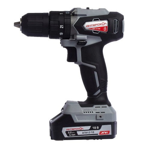 Аккумуляторная дрель-шуруповерт ИНТЕРСКОЛ ДАУ-13/18ВК ударная (без акк, без з/у)