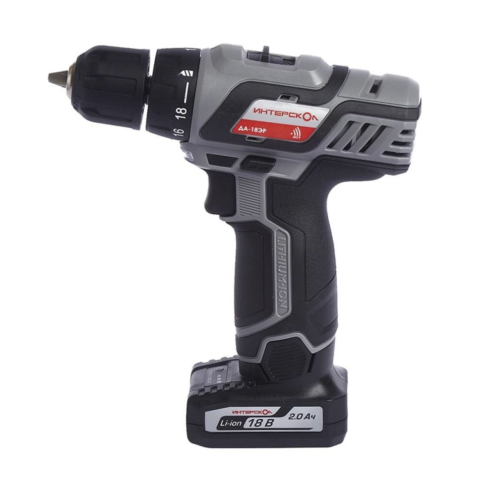 Аккумуляторная дрель-шуруповерт ИНТЕРСКОЛ ДА-18 ЭР
