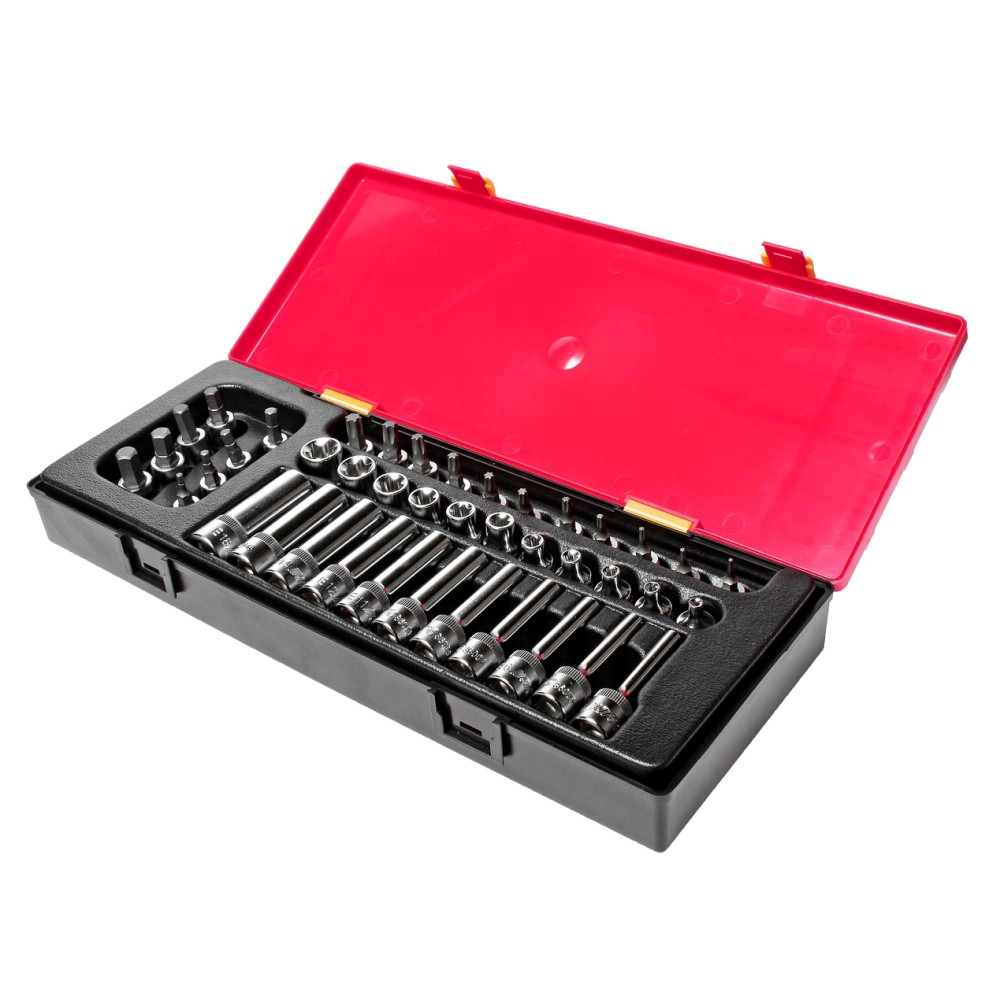 Набор головок торцевых 3/8" TORX,HEX 41 предмет в кейсе JTC