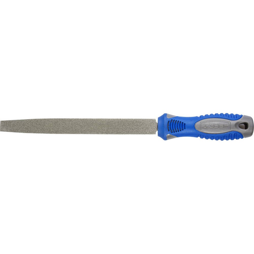 ЗУБР 200 мм, P 120, напильник алмазный плоский (33390-200-120)