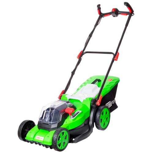 Аккумуляторная газонокосилка REDVERG RD-LM36-400BL/U + ЗУ 4А + 2 АКБ 5Ач