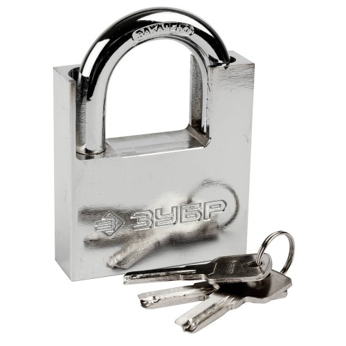 ЗУБР 70 мм, закаленная дужка с дополнительной защитой, навесной замок (37223-70)