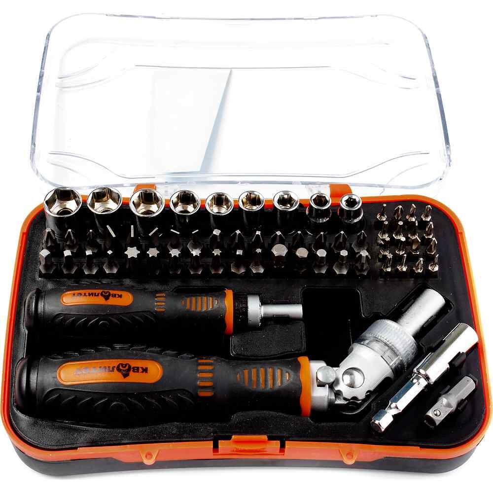 Набор отвертка с битами и головками Квалитет "Сделай сам" 61 предмет НОБГ-61