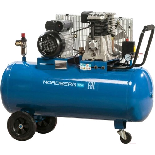 Компрессор поршневой с ременным приводом, объем 100 л NORDBERG ECO NCE100/400-220
