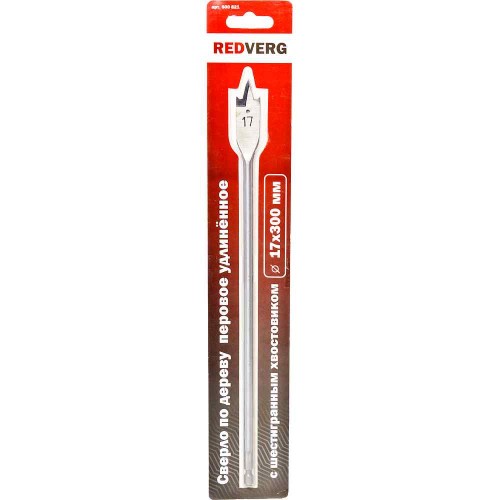 Сверло по дереву REDVERG HCS 17x300мм перовое (600821)