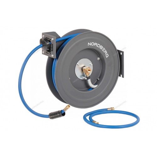Шланг воздушный на стальной катушке, гибридный ПВХ диам. 10х15 мм, 20 м NORDBERG HR1020RPVC