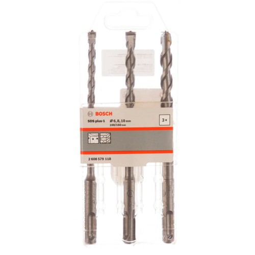 Набор буров SDS-plus-1X Bosch 6-10мм 3шт (118)