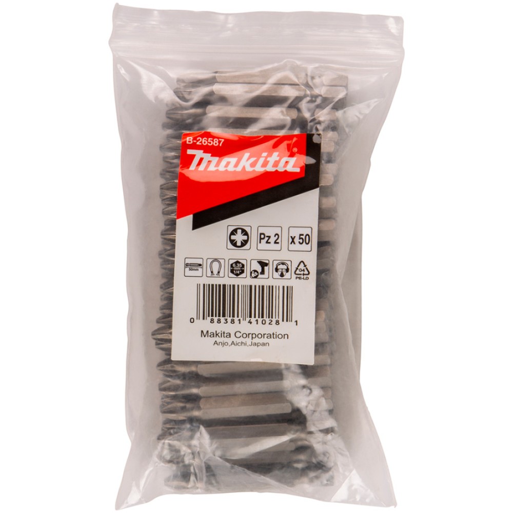 Бита Makita E-form MZ PZ2x50мм 50шт (B-26587)