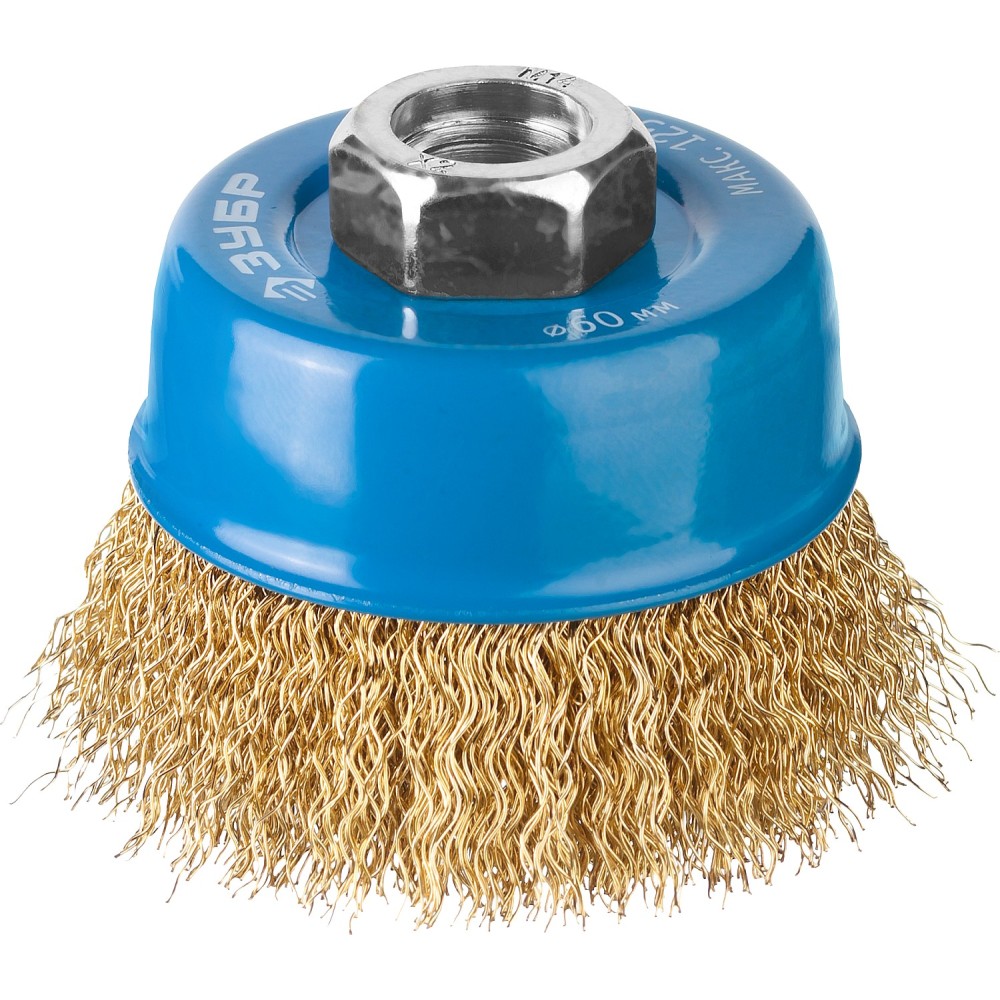 ЗУБР 60 мм, проволока 0.3 мм, чашечная щетка-крацовка для УШМ, Профессионал (3526-060)