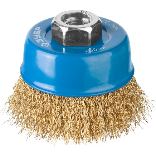 ЗУБР 60 мм, проволока 0.3 мм, чашечная щетка-крацовка для УШМ, Профессионал (3526-060)