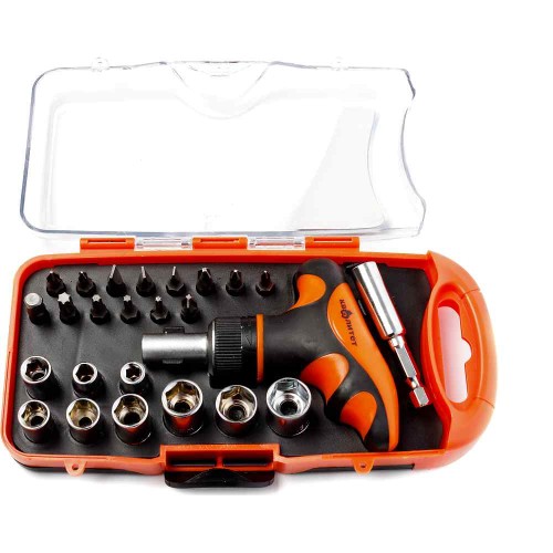 Набор отвертка с битами и головками Квалитет "Сделай сам" 25 предметов НОБГ-25