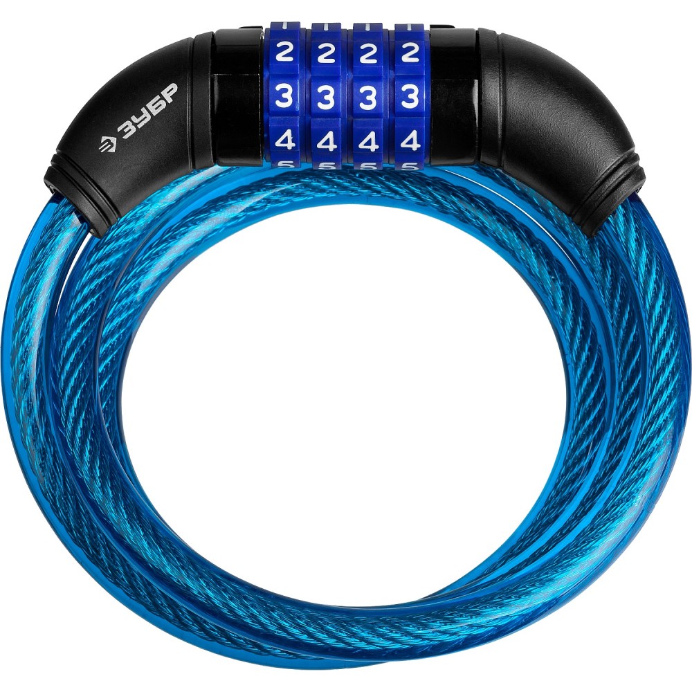 ЗУБР 950 мм, d 10 мм, кодовый, с изменяемым кодом, тросовый замок, Профессионал (37262-95)