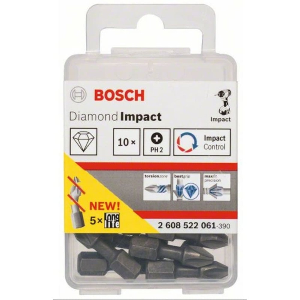 Бита Bosch PH2x25мм 10шт (061)