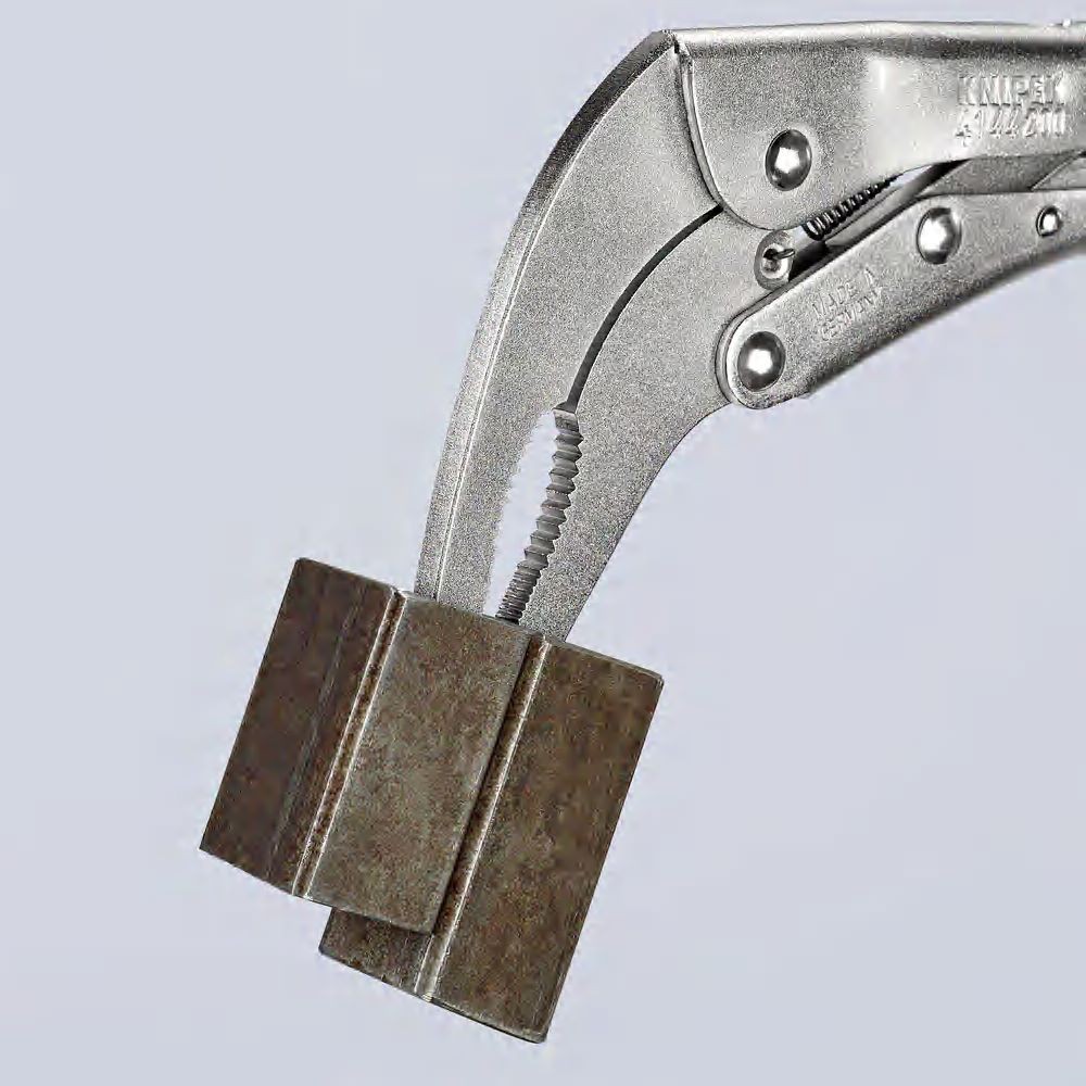 Зажим ручной, длинные узкие губки 70°, круг 20 мм, квадрат 20 мм, под ключ 30 мм, длина 200 мм