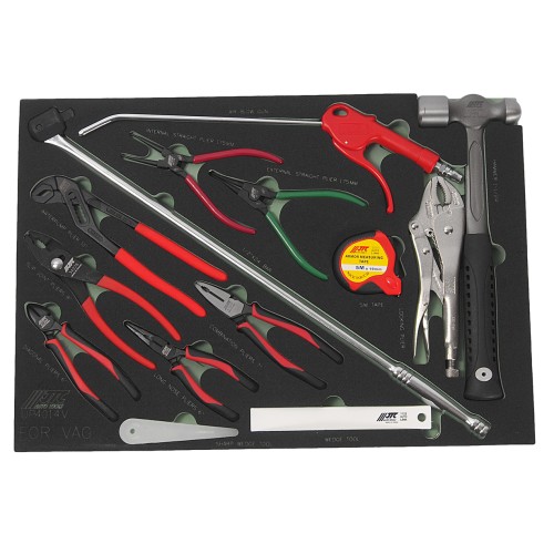 Набор инструментов 14 предметов слесарно-монтажный (VAG) в ложементе JTC