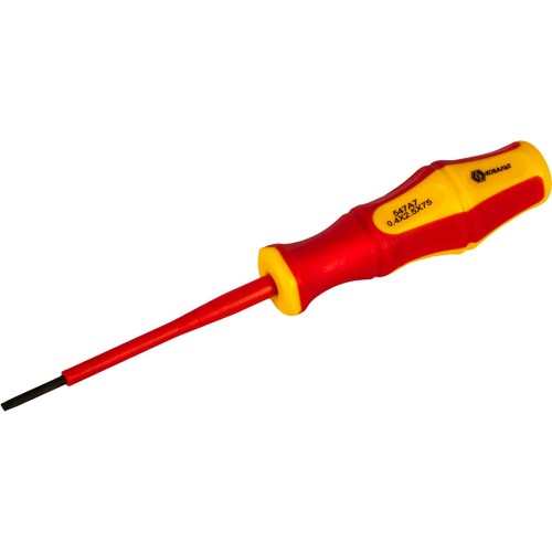 Отвертка диэлектрическая Кобальт Ultra Grip SL2.5х75мм 646-430